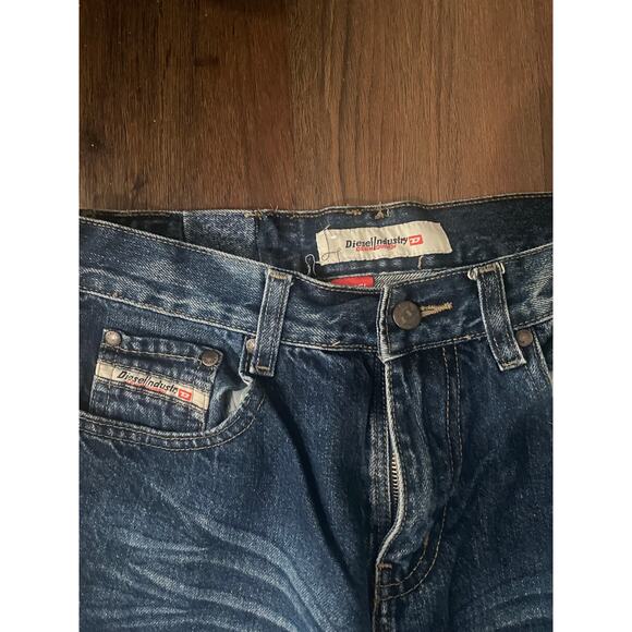 Y2K Diesel Denim Division Fade Wash Distressed Straight Jeans 28x28 - Picture 5 of 7